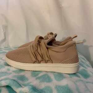 Big Buddha neoprene over lace sneaker in blush 8
